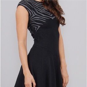 RVN black and silver skater dress